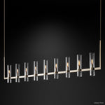 Ravelle Clear Glass Linear Chandelier 73"