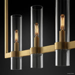 Ravelle Clear Glass Linear Chandelier 73"