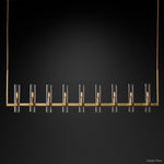 Ravelle Clear Glass Linear Chandelier 73"