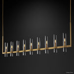 Ravelle Clear Glass Linear Chandelier 73"
