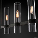 Ravelle Clear Glass Linear Chandelier 73"