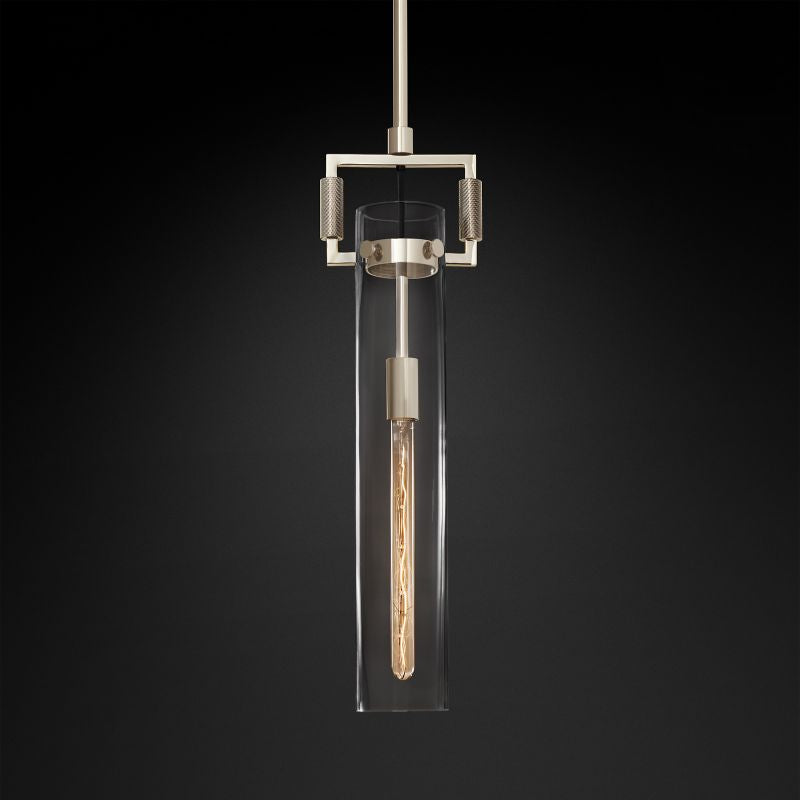 Machinist Glass Cylinder Pendant Light