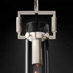 Machinist Glass Cylinder Pendant Light