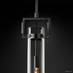 Machinist Glass Cylinder Pendant Light