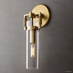 Machinist Glass Cylinder Wall Sconce