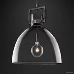 Machinist Glass Cloche Pendant Light