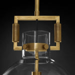 Machinist Glass Cloche Pendant Light