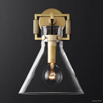 Machinist Glass Funnel Wall Sconce