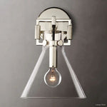 Machinist Glass Funnel Wall Sconce