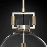 Machinist Glass Globe Pendant Light