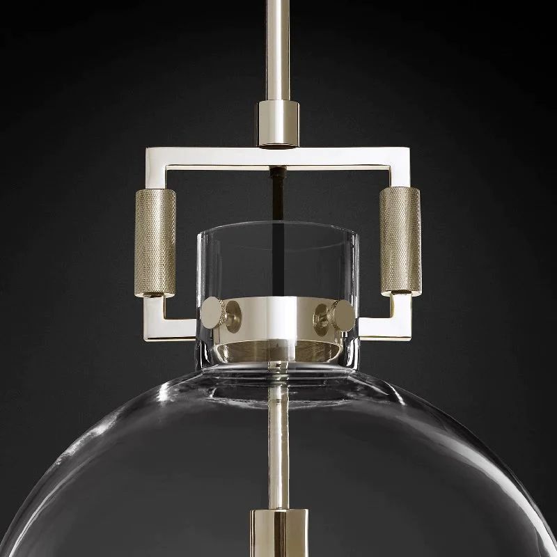 Machinist Glass Globe Flush Mount