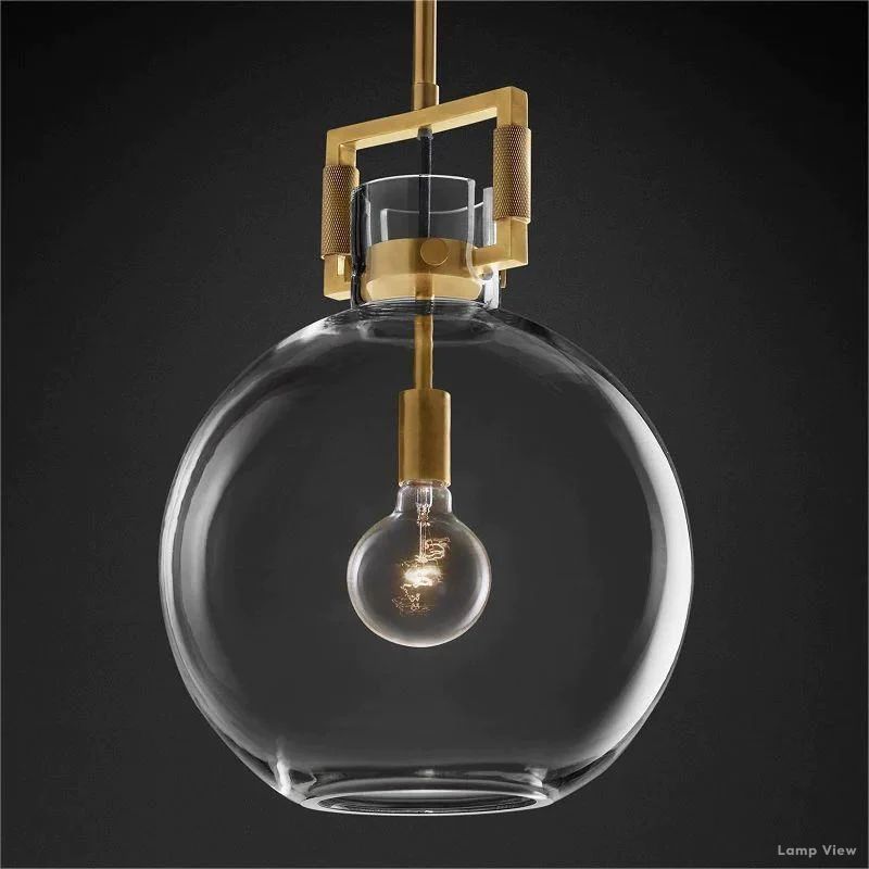 Machinist Glass Globe Pendant Light