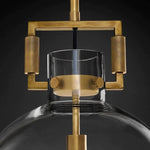 Machinist Glass Globe Flush Mount