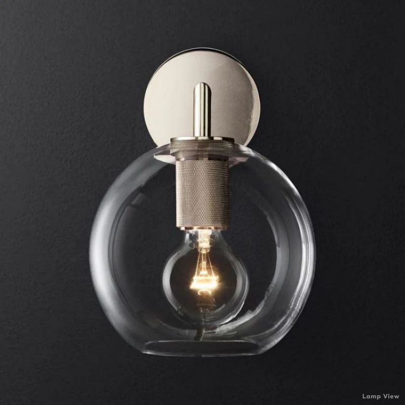 Utilitaire Globe Shade Wall Sconce