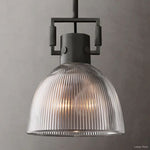 Machinist Prismatic Glass Pendant Light