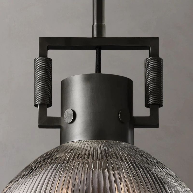 Machinist Prismatic Glass Pendant Light