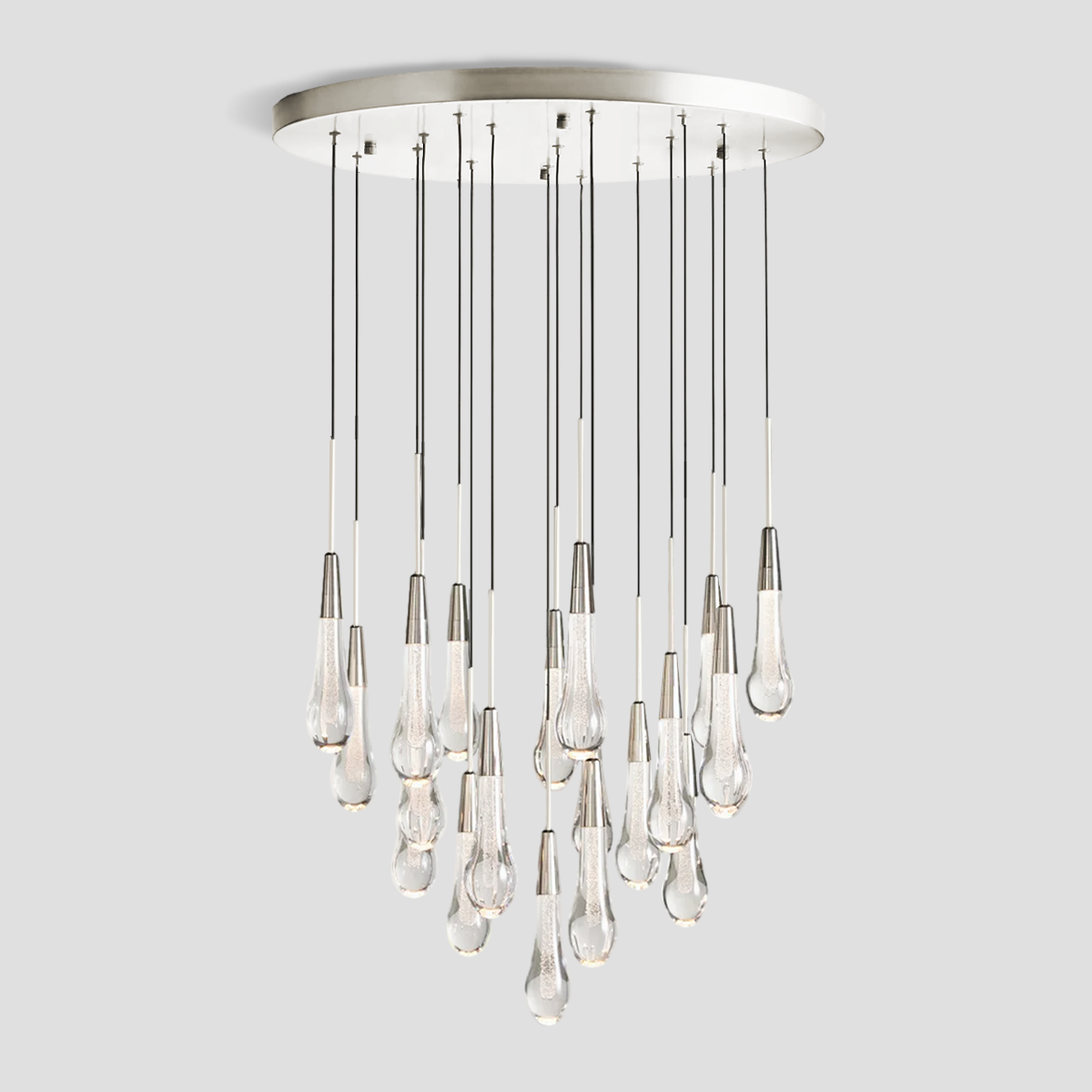 Soltaire Cascading Crystal Round Chandelier