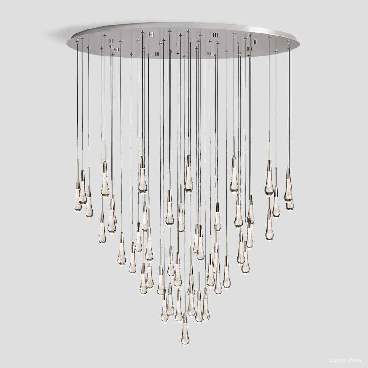 Soltaire Cascading Crystal Round Chandelier