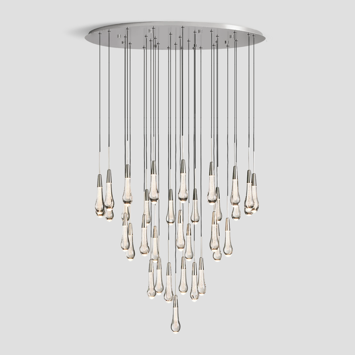 Soltaire Cascading Crystal Round Chandelier