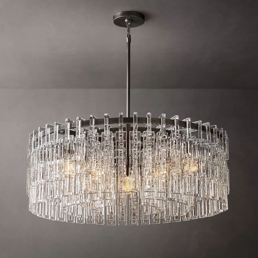 Marignan Chain Crystal Round Chandelier 36"