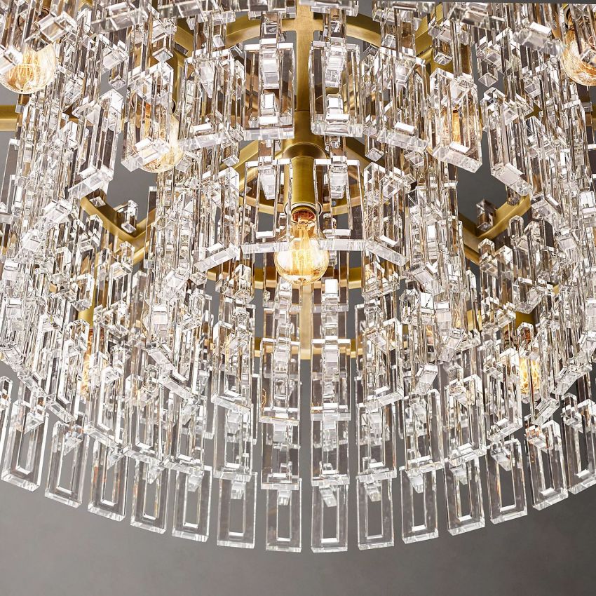 Marignan Chain Crystal Round Chandelier 36"