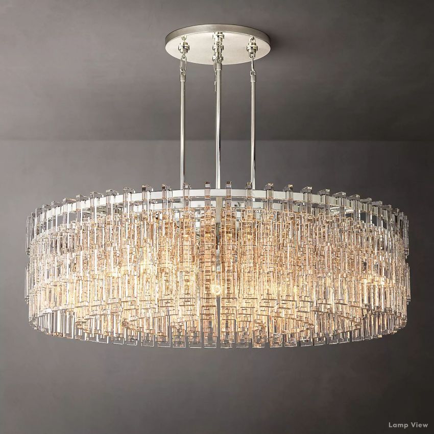 Marignan Chain Crystal Round Chandelier 48"