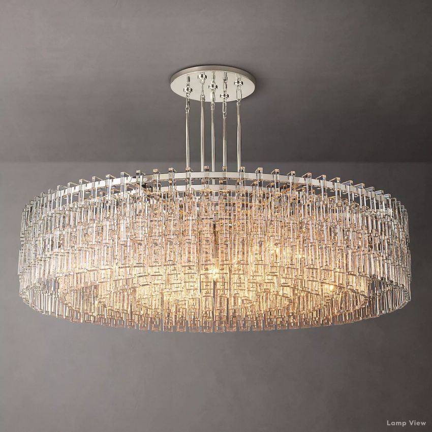 Marignan Chain Crystal Round Chandelier 60"