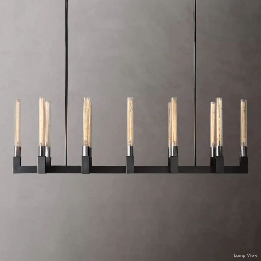 Cannele Beaux Arts Linear Chandelier 55"