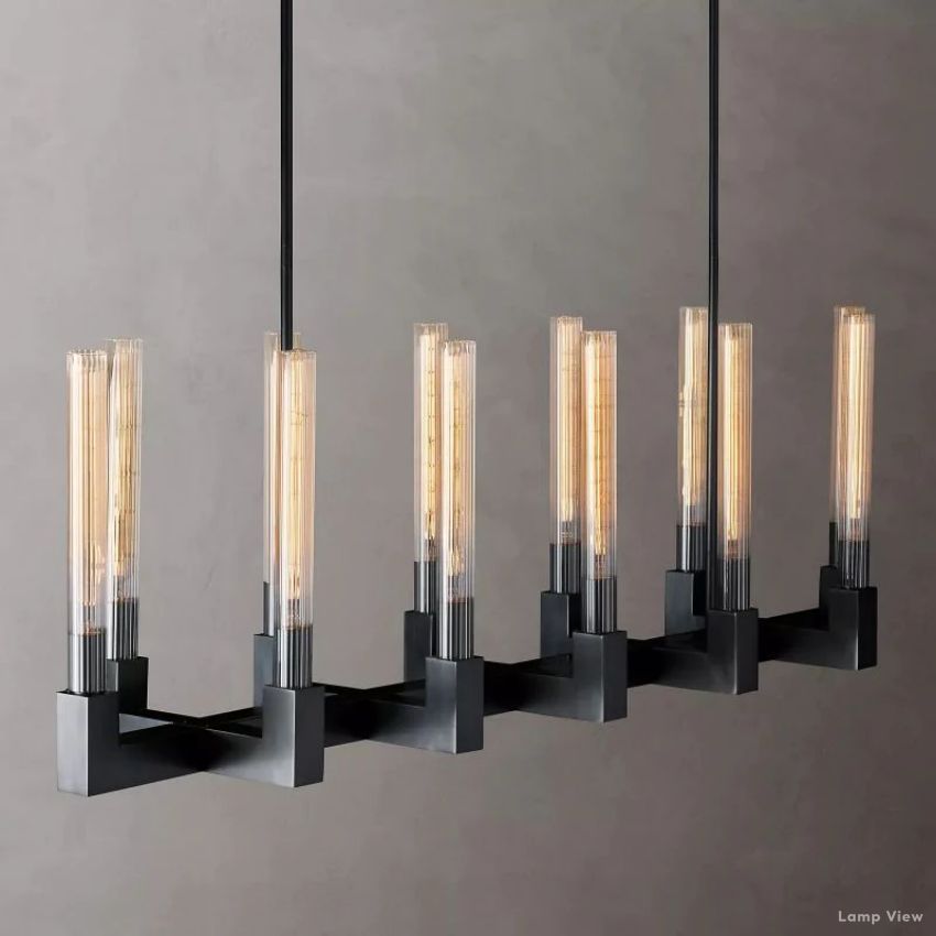 Cannele Beaux Arts Linear Chandelier 55"