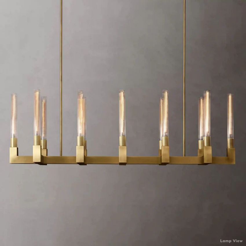 Cannele Beaux Arts Linear Chandelier 55"