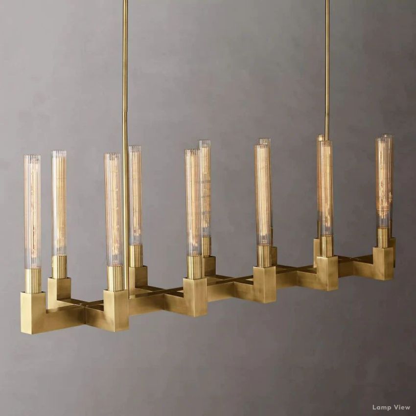 Cannele Beaux Arts Linear Chandelier 55"
