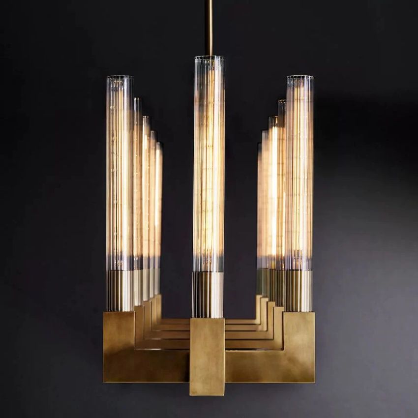 Cannele Beaux Arts Linear Chandelier 67"
