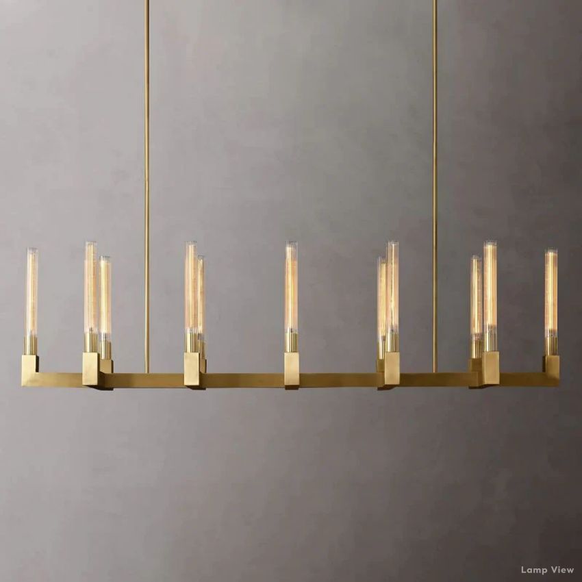 Cannele Beaux Arts Linear Chandelier 67"
