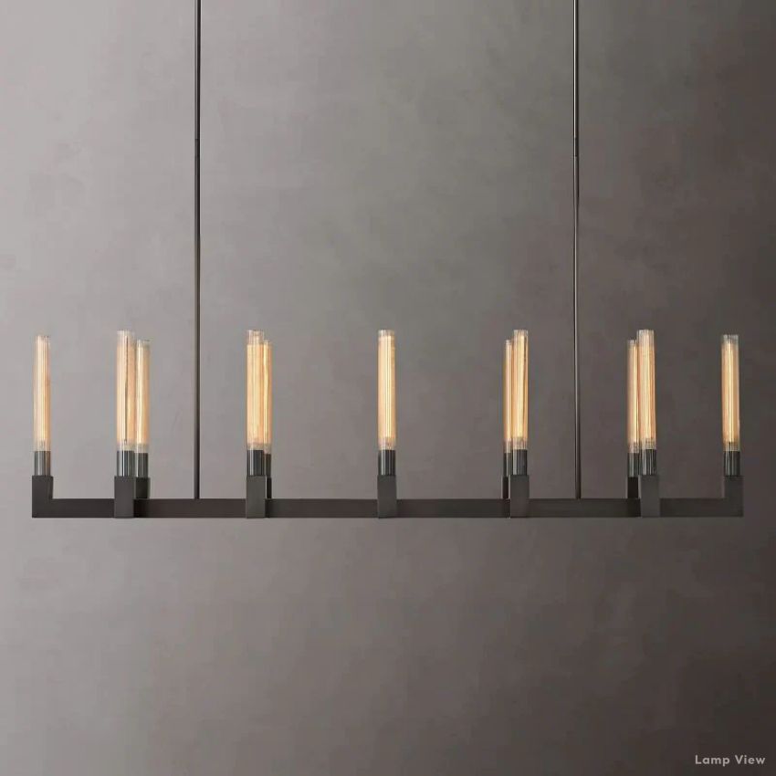 Cannele Beaux Arts Linear Chandelier 67"