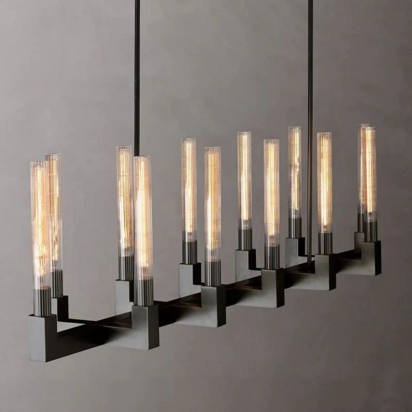 Cannele Beaux Arts Linear Chandelier 67"