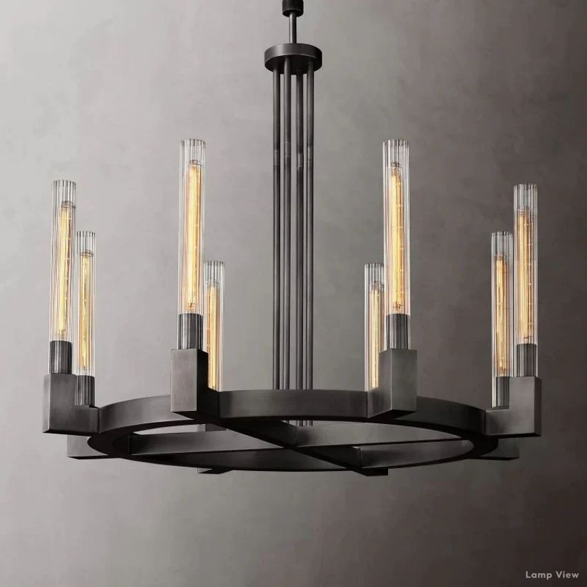 Cannele Beaux Arts Round Chandelier 36"