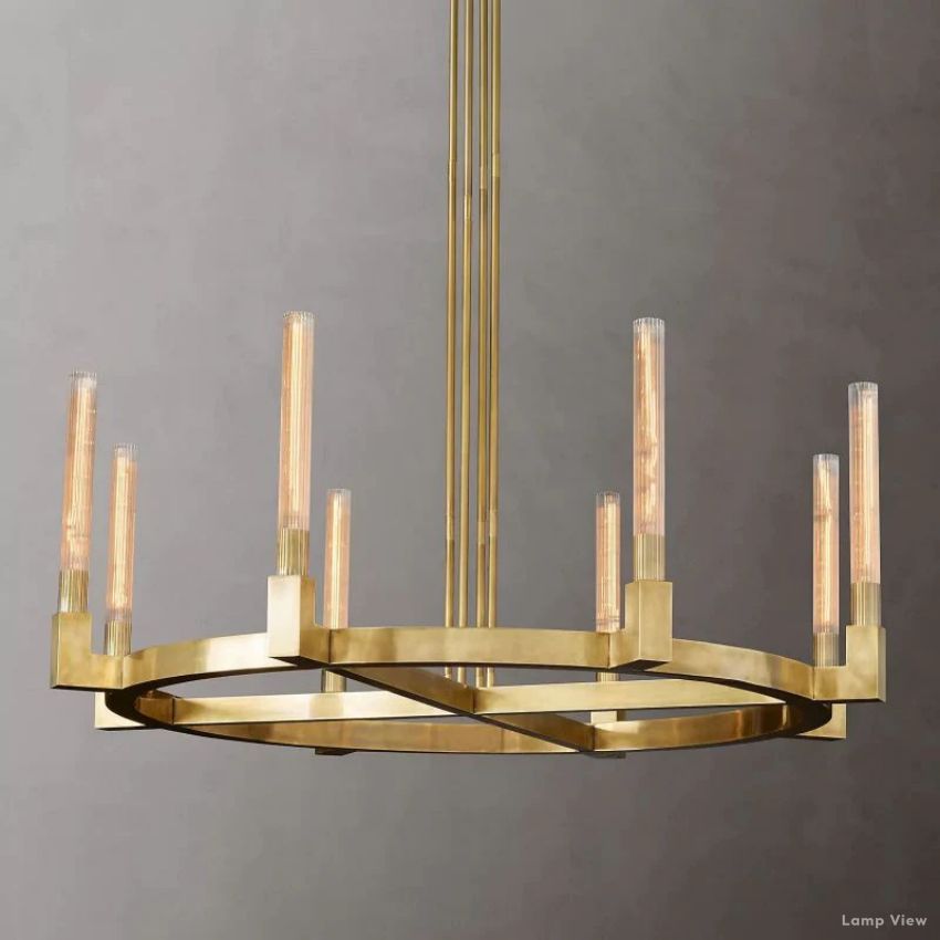 Cannele Beaux Arts Round Chandelier 48"