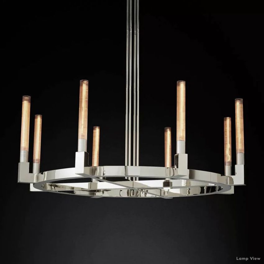 Cannele Beaux Arts Round Chandelier 48"