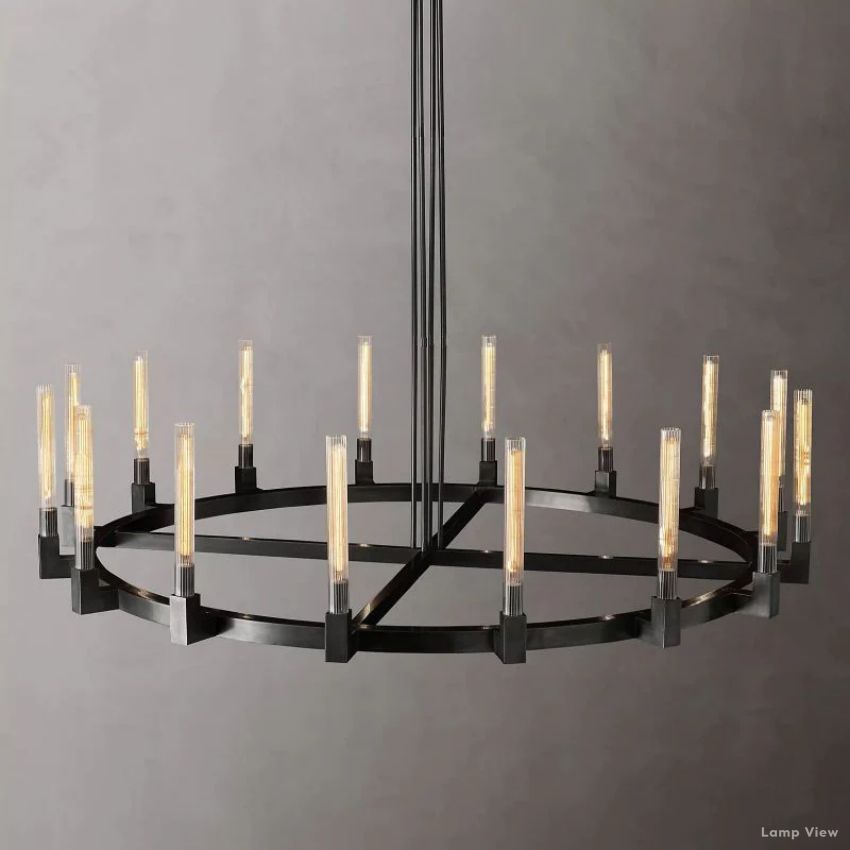 Cannele Beaux Arts Round Chandelier 72"