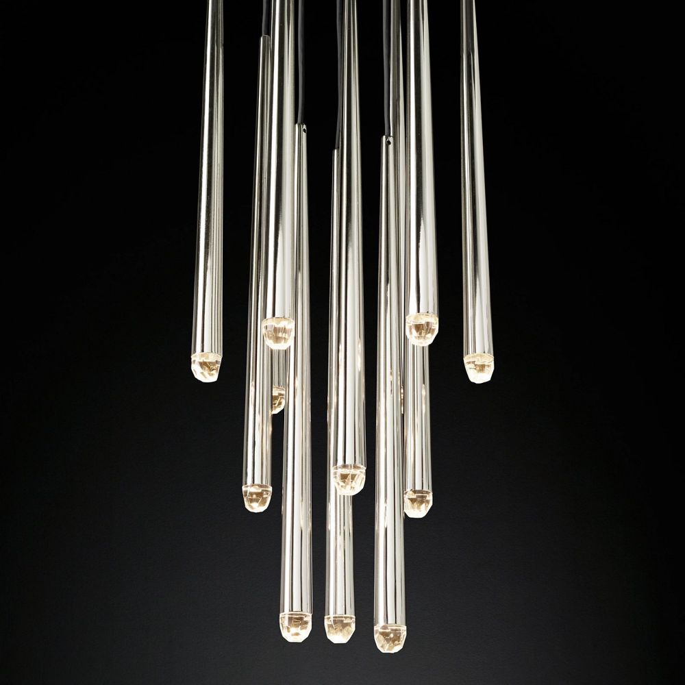 Aquitaine Conical Brass Round Chandelier 18"
