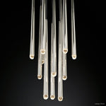 Aquitaine Conical Brass Round Chandelier 24"