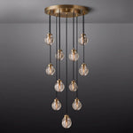 Pearl Shimmer Crystal Round Chandelier 22"
