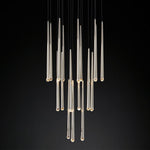 Aquitaine Conical Brass Round Chandelier 30"