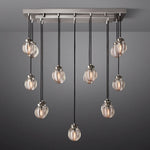 Pearl Shimmering Crystal Rectangle Chandelier 36"