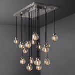 Pearl Shimmer Crystal Rectangle Chandelier 36"