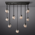 Pearl Shimmering Crystal Rectangle Chandelier 36"