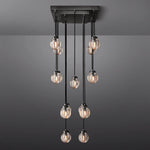 Pearl Shimmering Crystal Rectangle Chandelier 36"