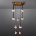Pearl Shimmering Crystal Rectangle Chandelier 36"
