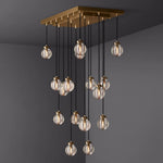 Pearl Shimmering Crystal Rectangle Chandelier 36"