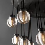 Pearl Shimmering Crystal Round Chandelier 38"